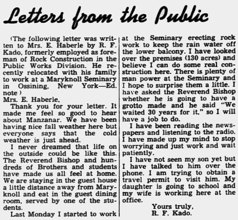 letters from the public